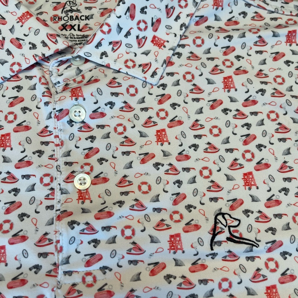 🔥 Rhoback Men's Lifeguard 🕶️ Polo XXL
RARE Print!!! - Picture 2 of 3